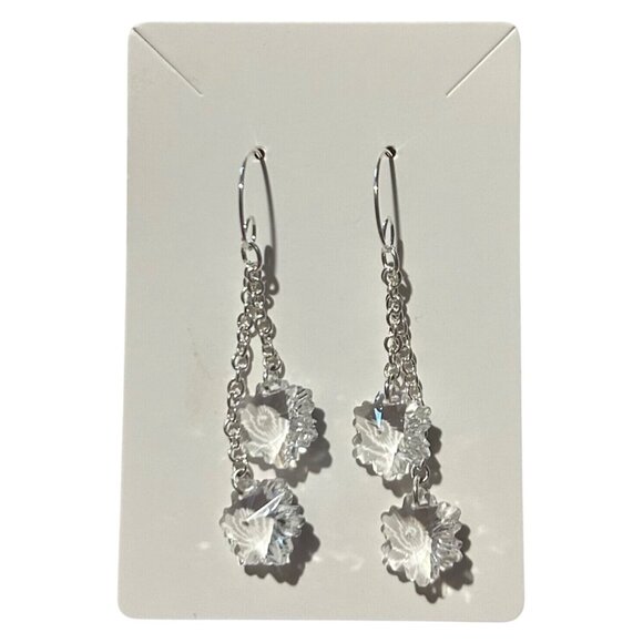 3 Pair - Elegant Dangle Earrings With‎ Filigree Glass & Crystal Elements - Picture 4 of 5